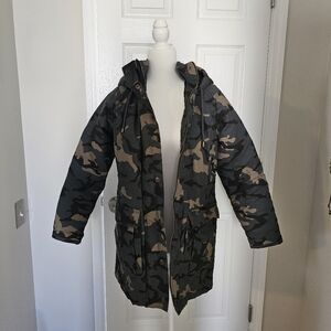 Natural Reflections Camo Utility Jacket in Black and Brown